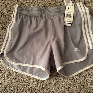 Adidas Gray and White Athletic Shorts